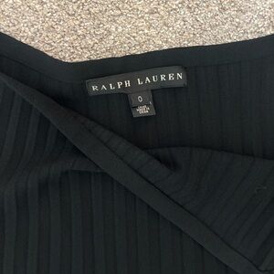 Ralph Lauren Black A-Line Ribbed Skirt